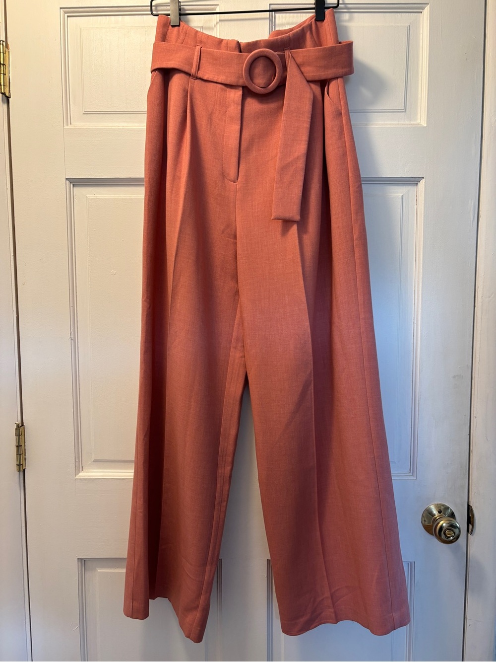 Topshop Coral Wide-Leg High Waist Trousers